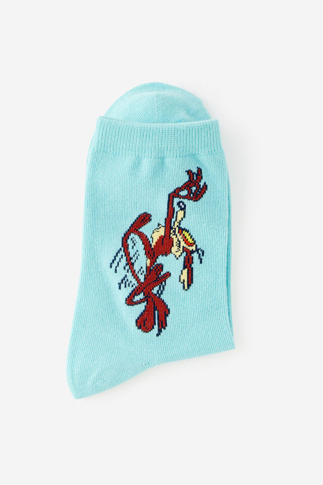 Looney Tunes Mid Crew Socks, LCN WB LOONEY TUNES ROAD RUNNER & COYOTE
