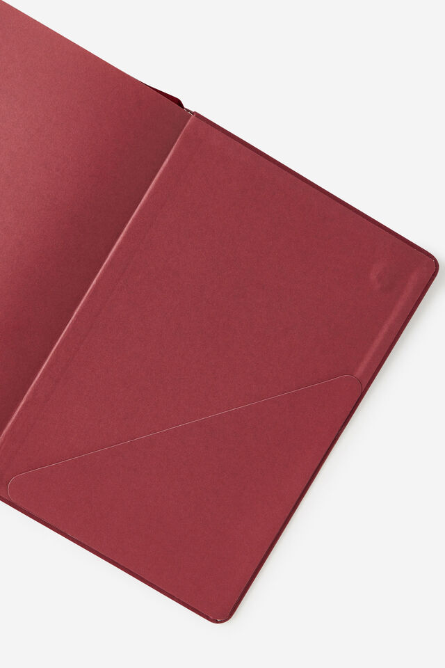 A5 Hard Lined Notetaker Notebook, CABERNET