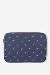 Take Me Away 13 Inch Laptop Case, DITSY PANSY / MIDNIGHT - alternate image 1