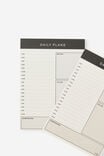 A5 Planner Pad, DAILY PLANS ECRU - alternate image 2