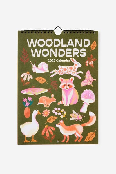 2027 Get A Date Wall Calendar, WOODLAND WONDERS