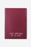 A4 Spiral Notebook, CABERNET - alternate image 1