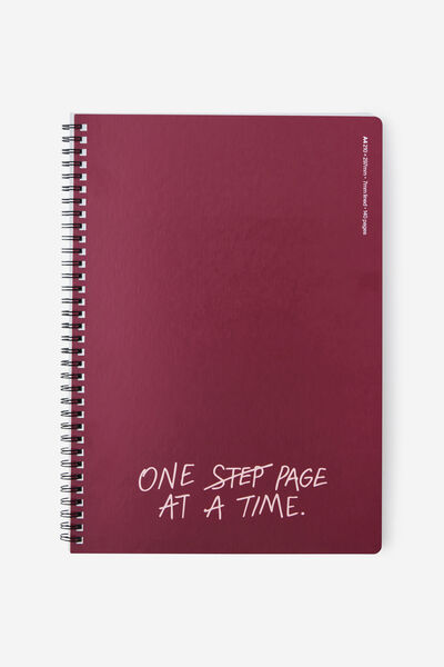 A4 Spiral Notebook, CABERNET