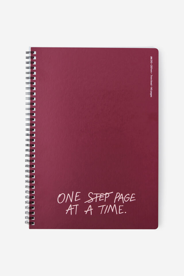 A4 Spiral Notebook, CABERNET