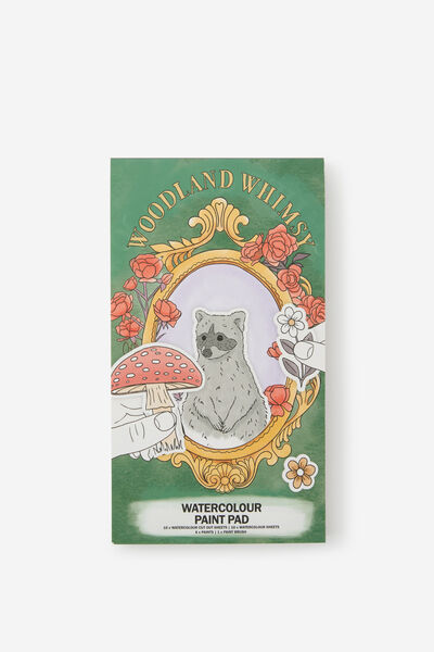 Mini Watercolour Paint Pad 2.0, WOODLAND WHIMSY