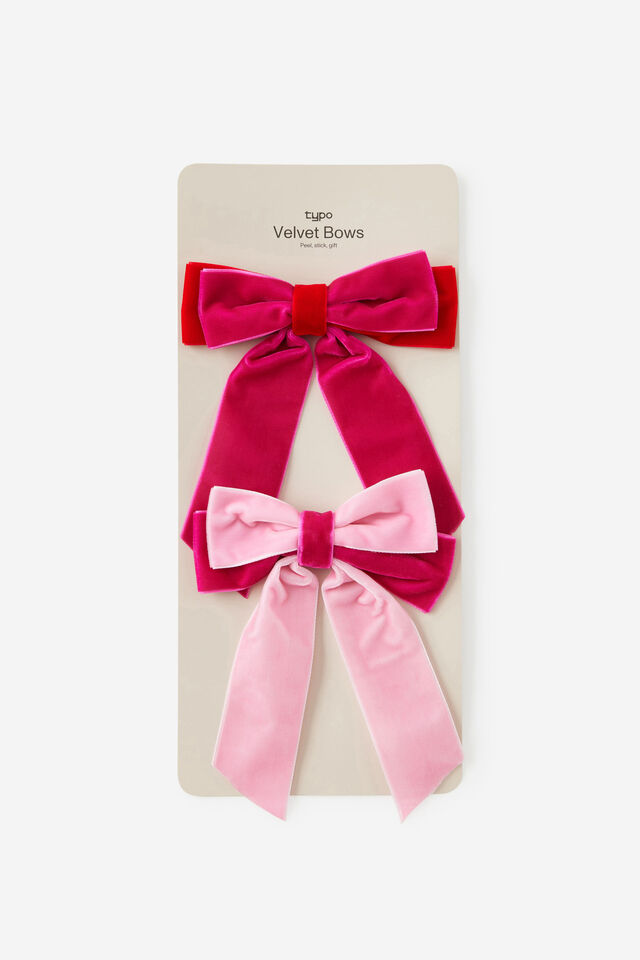 Med Velvet Bow 2Pk, FESTIVE FEAST