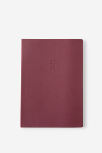 2026 B5 Weekly Soft Metro Diary, Cabernet