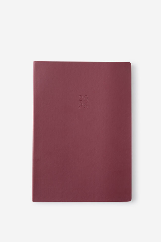 2026 B5 Weekly Soft Metro Diary, Cabernet