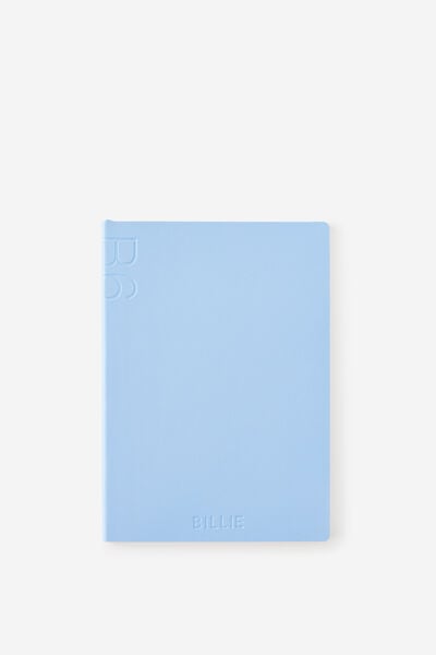 Personalised B6 Soft Cover Lined Notebook, BLUE SKIES