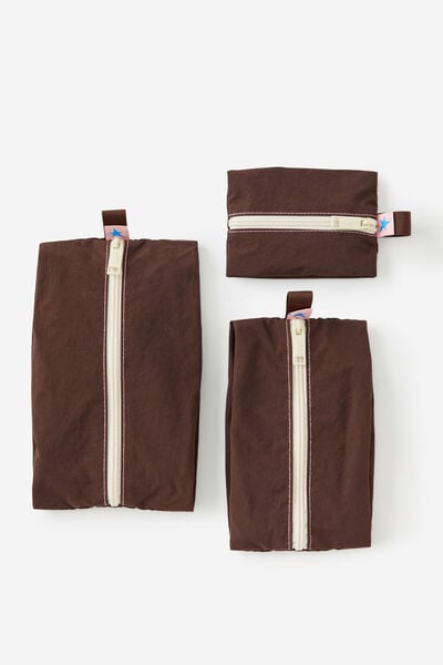 Sorted Pouch Set, ESPRESSO