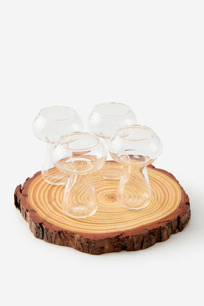 Novelty Shotglass Set, WOODLAND MUSHROOM