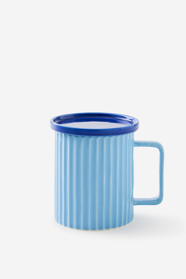 On The Go Mug With Lid, BERRY BLUE & BLUE SKIES