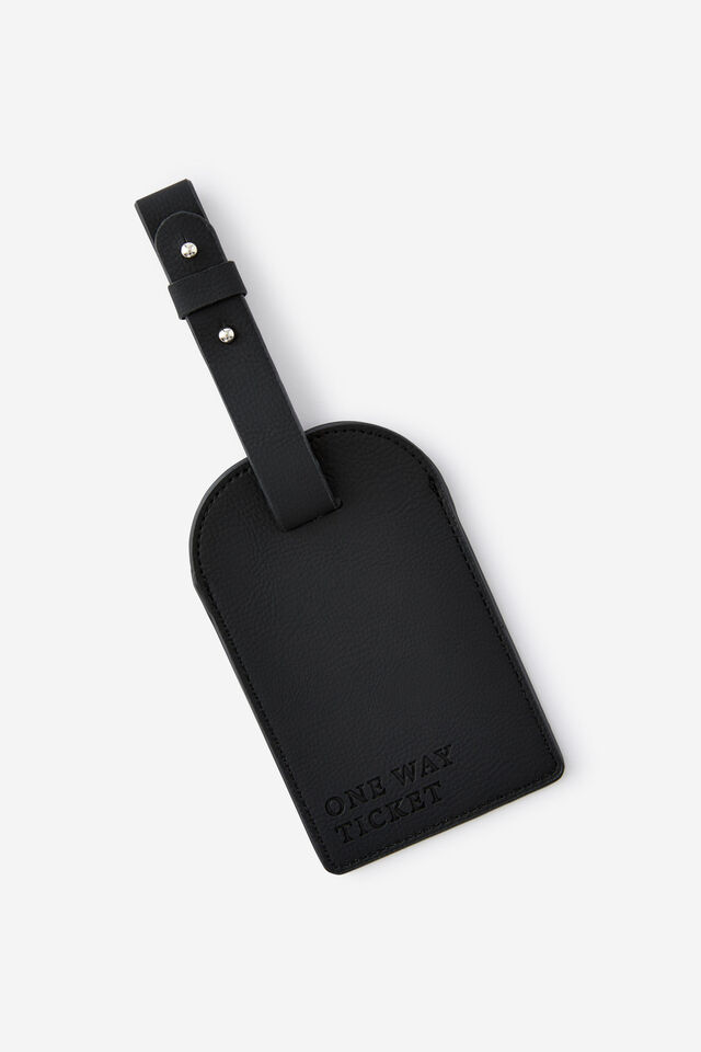 Core Luggage Tag, BLACK/ONE WAY TICKET