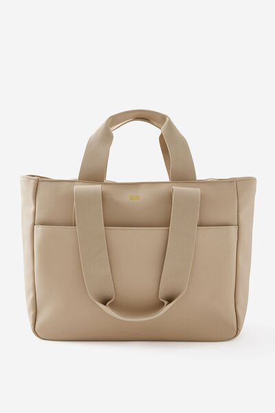 Perssonalised Pro Oversized Tote, CHAI LATTE