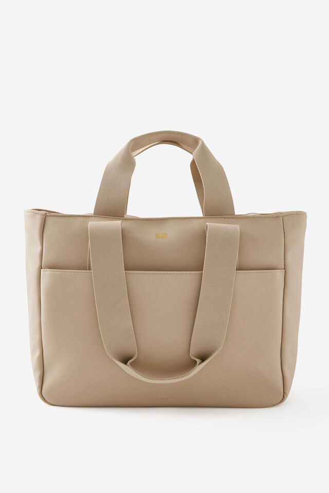 Perssonalised Pro Oversized Tote, CHAI LATTE