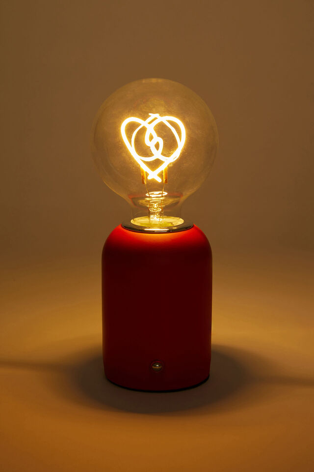 Shaped Filament Bulb Lamp, HOT SAUCE HEART