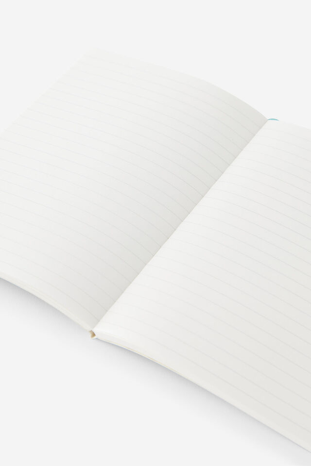 Personalised B6 Soft Cover Lined Notebook, TYPO GREEN