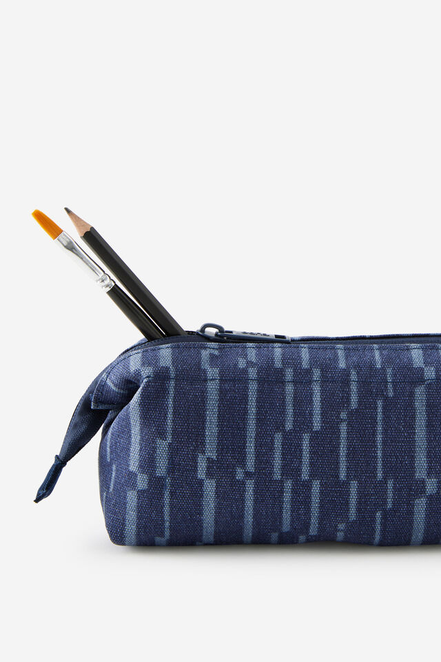 Compact Canvas Pencil Case, MIDNIGHT INK ZIG ZAG