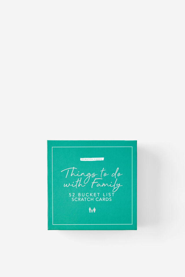 Things To Do With Family Bucket List Scratch Cards, MULTI