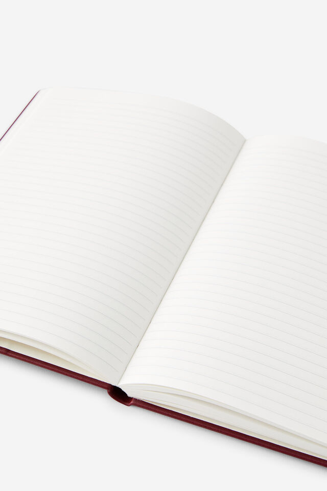 Personalised Metro A5 Hard Lined Notebook, Cabernet