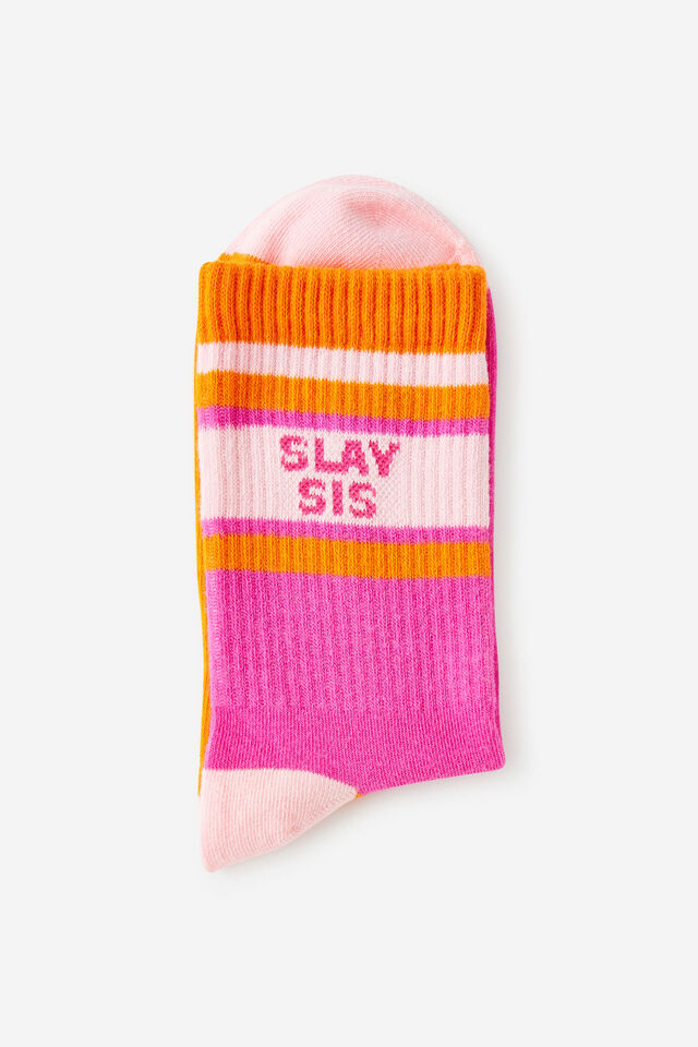 Mid Crew Relative Energy Socks, SLAY SIS
