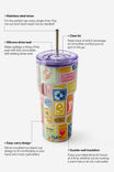 Smoothie Cup 600Ml, STAMP PATTERN - example image 3