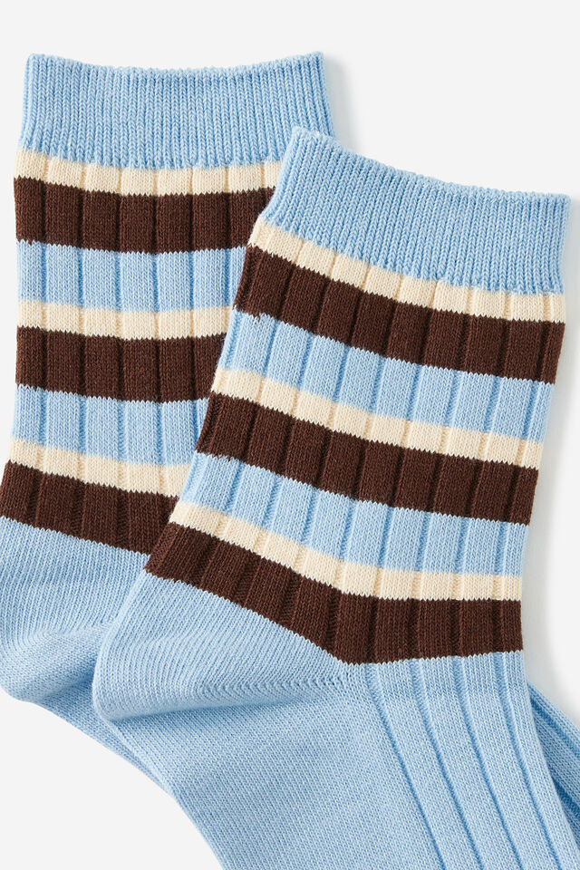 Mid Crew Socks, ALFIE STRIPES