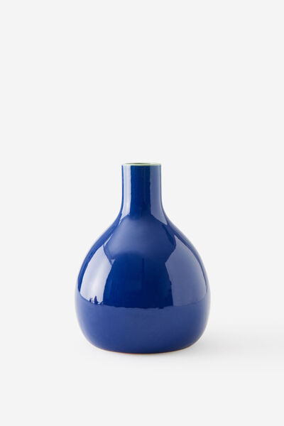 Ceramic Vase Large, BLUE & SAGE GREEN