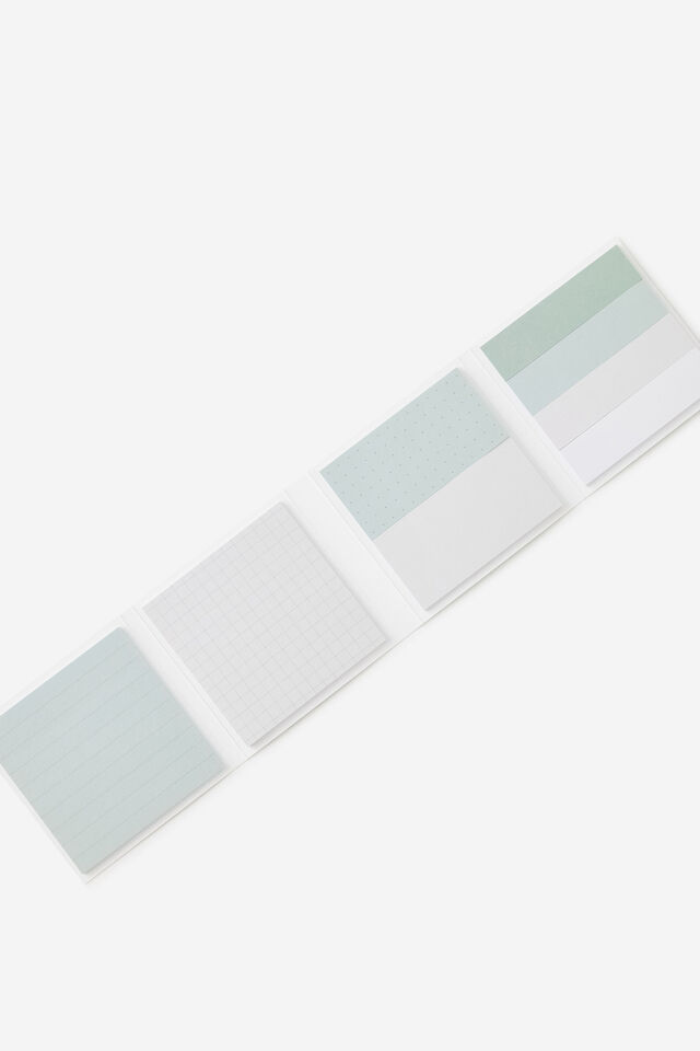 Sticky Note Booklet, TYPO GREEN