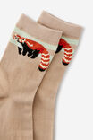 Mid Crew Socks, RED PANDA CHAI / MINTY - example image 2