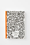 Premium A5 Stitch Bound Sketchbook, LCN DOO DOODLE BOY / BLACK & WHITE - alternate image 1