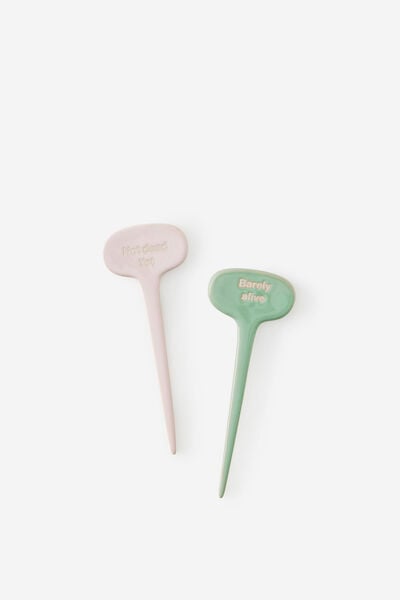 2 Pk Plant Markers, BARELY ALIVE & NOT DEAD YET