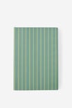 26/27 A5 Daily Soft Diary, GREEN & LIME PIN STRIPE - alternate image 1