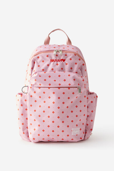 Personalised Mode Backpack, STRAWBERRY MILK RETRO FLORAL DITSY