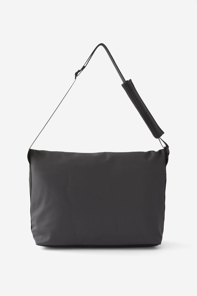 Metro Messenger Satchel, BLACK / METALLIC