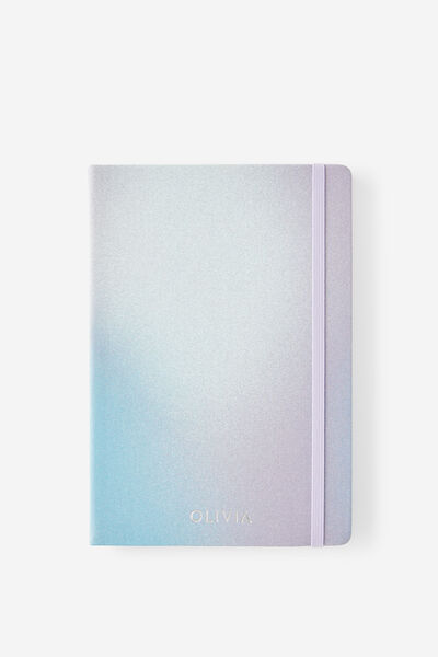 Personalised Metro A5 Hard Lined Notebook, DIFFUSION SILVER LILAC