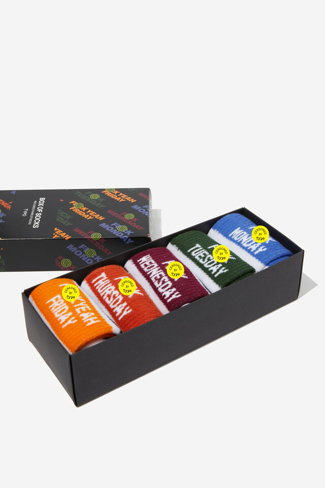 Box Of Socks, DAYS OF THE WEEK (M/L)!!
