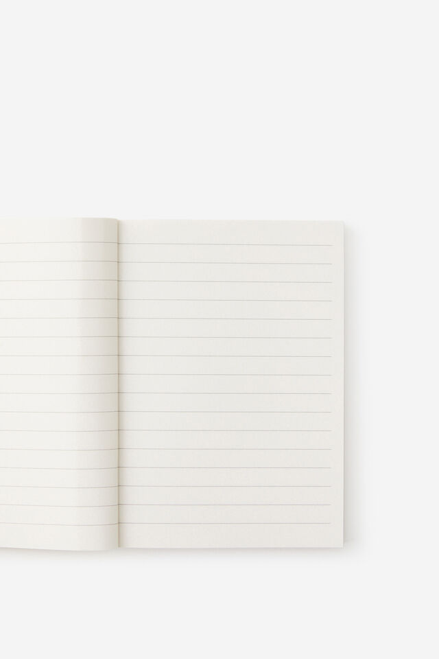 A6 Riley Lined Notebook, ECRU RED LIPS