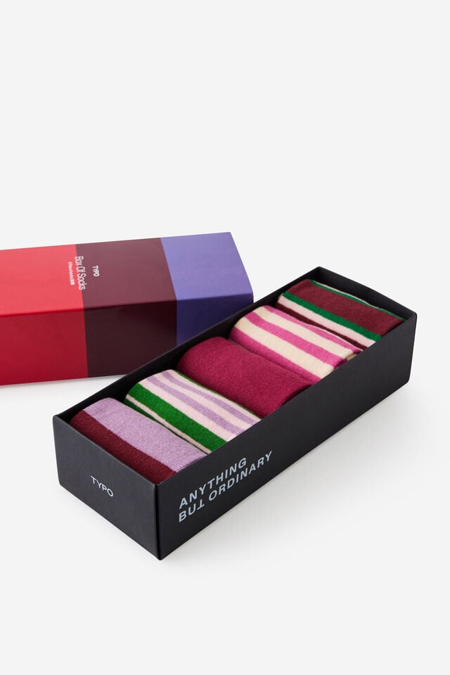 Box Of Socks, STRIPES (S/M)