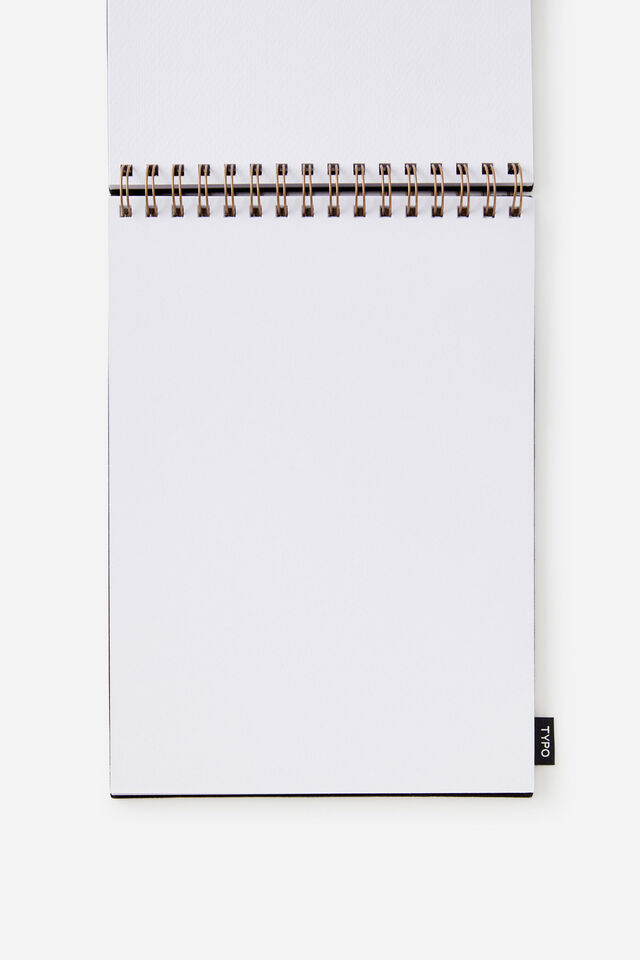 Personalised A4 Spiral Sketch Book, BLACK