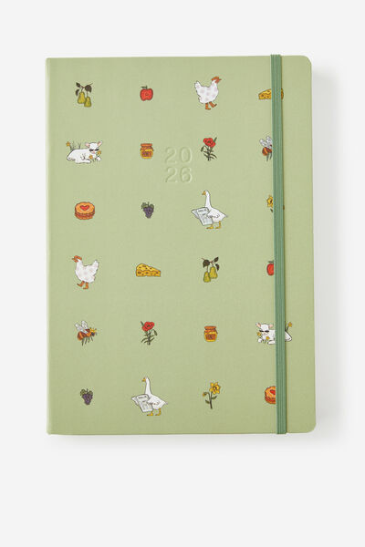 2026 B5 Daily Hard Metro Diary, Little Treats Bay Leaf