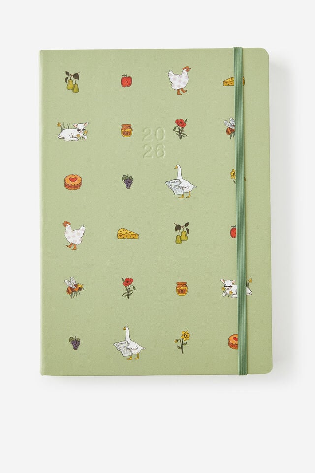 2026 B5 Daily Hard Metro Diary, Little Treats Bay Leaf