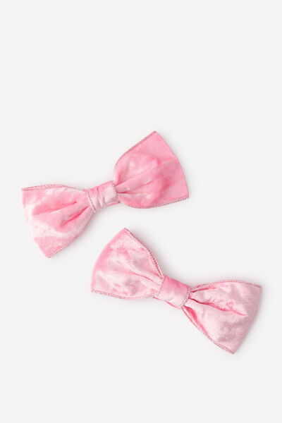 Large Bow Toppers, CRUSHED VELVET PINK BLOSSOM