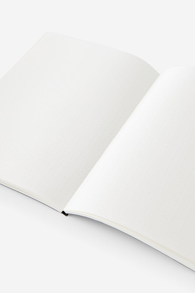 Personalised A5 Soft Cover Dot Notebook, BLACK