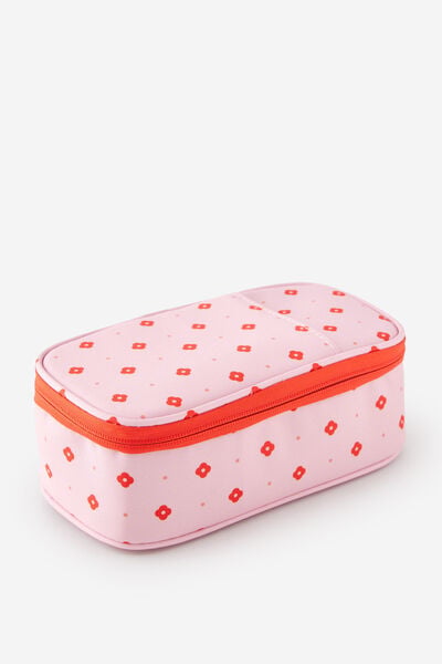 Arlow Pencil Case V2, STRAWBERRY RETRO FLORAL DAISY