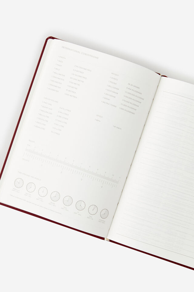 2026 A5 Weekly Hard Metro Diary, Cabernet