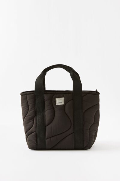 Campus Lunch Tote, BLACK / QUILTED