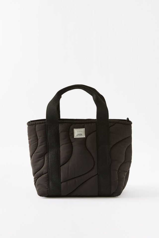 Campus Lunch Tote, BLACK / QUILTED