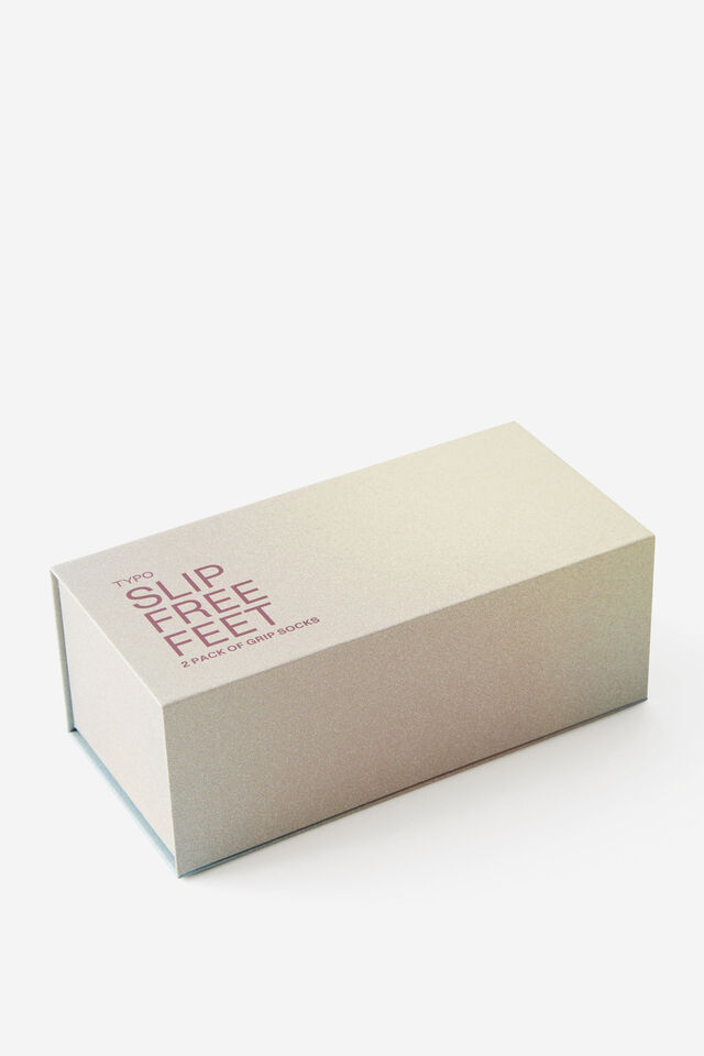 2 Pck Grip Socks, SUN & MOON YELLOW