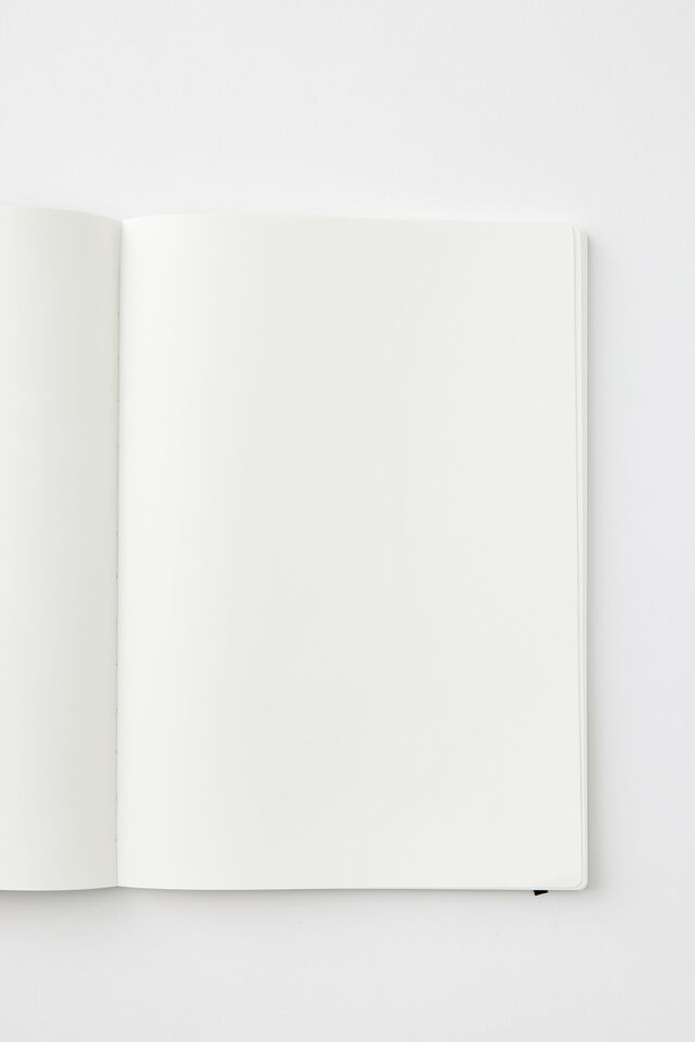 B5 Soft Cover Plain Notebook, BLACK